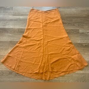 Forte Forte copper color flared midi skirt. No size tag, fits a size 6.